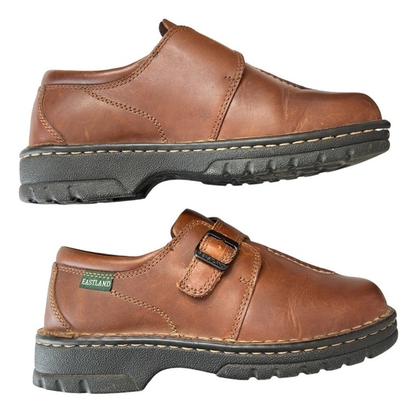 Eastland Womens Syracuse Chunky Oxford Shoes Brown Comfort Leather Size 8.5 Wide - Picture 2 of 13